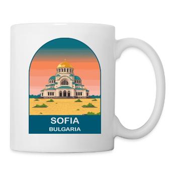 Sofia Bulgaria Vintage Travel Poster Art - Mug - white - Right