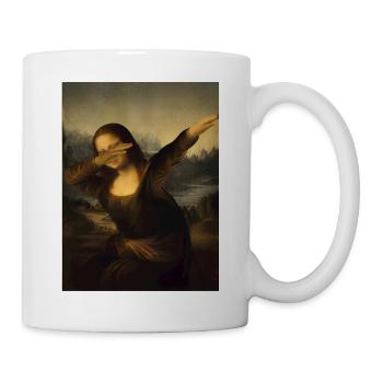 Mona Lisa betupfen Leonardo Da Vinci Mona Lisa - Tasse - Weiß - Rechts