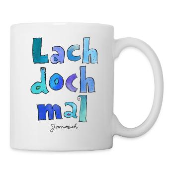 Janosch Lach Doch Mal Spruch  - Tasse - Weiß - Rechts