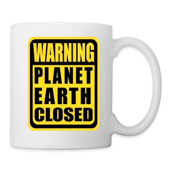 Planet Erde geschlossen - Tasse - Weiß - Rechts