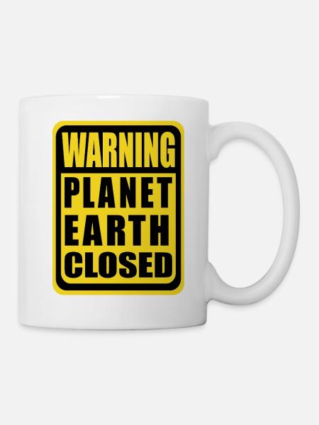 Planet Erde geschlossen - Tasse - Weiß