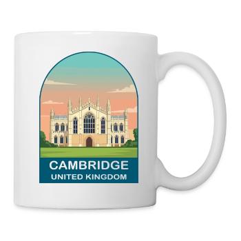 Cambridge UK Vintage Travel Poster Art - Mug - white - Right