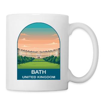 Bath UK Vintage Travel Poster Art - Mug - white - Right