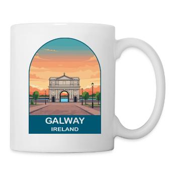 Galway Ireland Vintage Travel Poster Art - Mug - white - Right