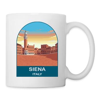 Siena Italy Vintage Travel Poster Art - Mug - white - Right