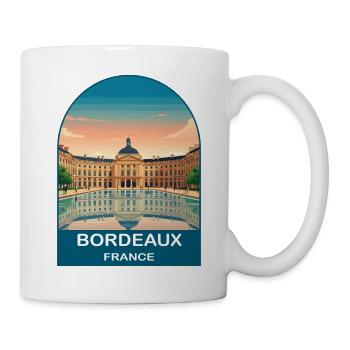 Bordeaux France Vintage City Travel Poster - Mug - white - Right