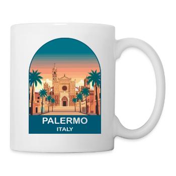 Palermo Italy Vintage Travel Poster Art - Mug - white - Right