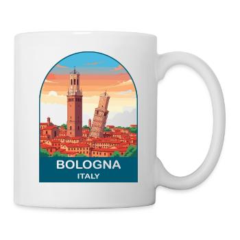 Bologna Italy Vintage Travel Poster Art - Mug - white - Right