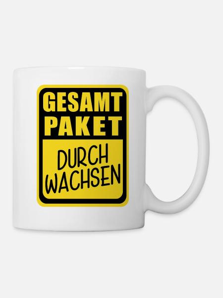 Lustiges Gesamtpaket Durchwachsen - Tasse - Weiß