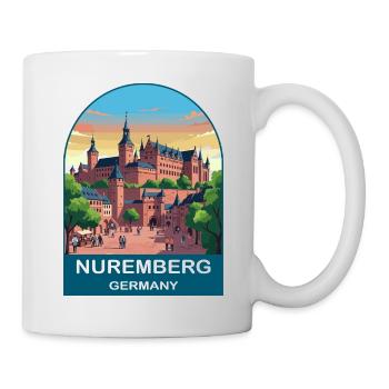 Nürnberg Deutschland Vintage Travel Poster Art - Tasse - Weiß - Rechts