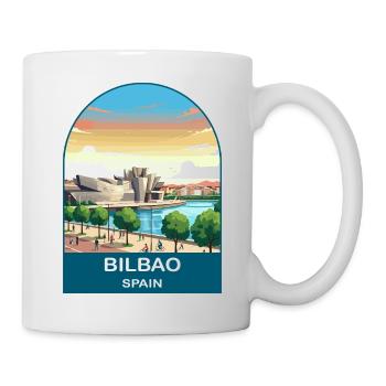 Bilbao Spain Vintage Travel Poster Art - Mug - white - Right