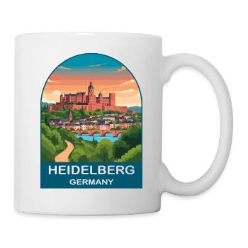 Heidelberg Germany Vintage Travel Poster - Mug - white - Right
