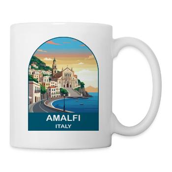 Amalfi Italy Vintage Travel Poster Art - Mug - white - Right