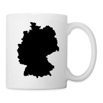 Karte von Deutschland - Tasse - Weiß - Rechts