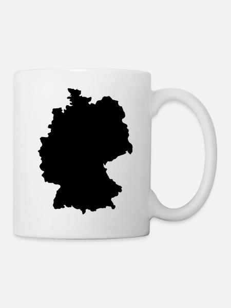 Karte von Deutschland - Tasse - Weiß