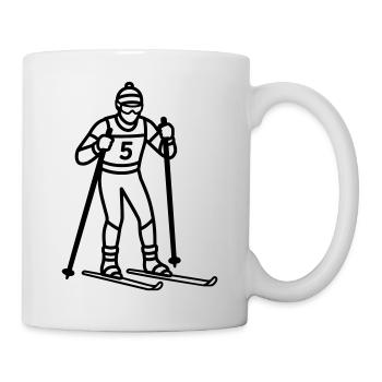 Langlauf - Tasse - Weiß - Rechts