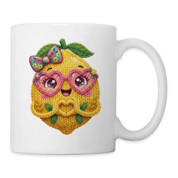 Zitrone Herzhände - Tasse - Weiß - Rechts