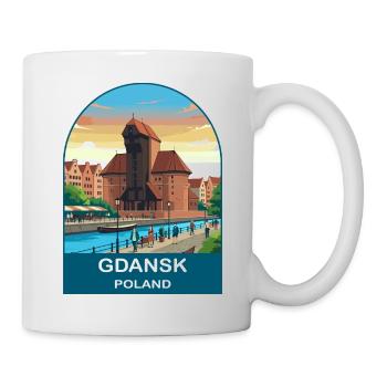 Gdansk Poland Vintage Travel Poster Art - Mug - white - Right