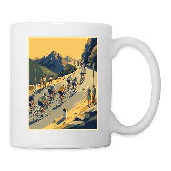 Mountain Ascent — Cycling Memory - Mug - white - Right