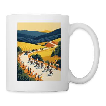 Goldene Etappe — Radfahrer-Erinnerung - Tasse - Weiß - Rechts