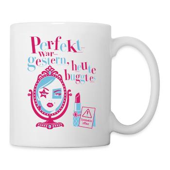 Perfekt war gestern, heute buggt es - Tasse - Weiß - Rechts