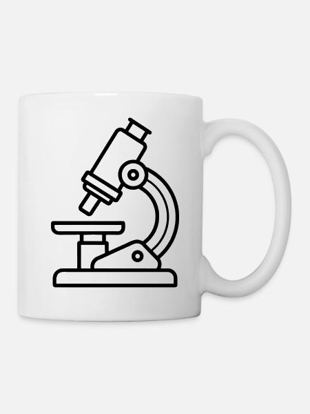 Mikroskop - Tasse - Weiß
