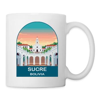 Sucre Bolivia White City Vintage Travel Poster - Mug - white - Right