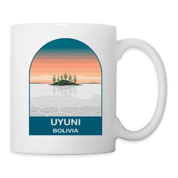 Salar de Uyuni Bolivia Salt Flats Travel Poster - Mug - white - Right