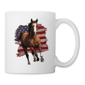 Horse USA Flag - Mug - white - Right