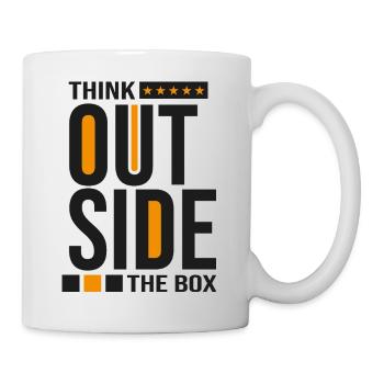 Think Outside the Box – Creative Mindset Statement - Mug - white - Right