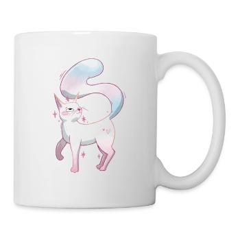Cute cat trans pride - Mug - white - Right
