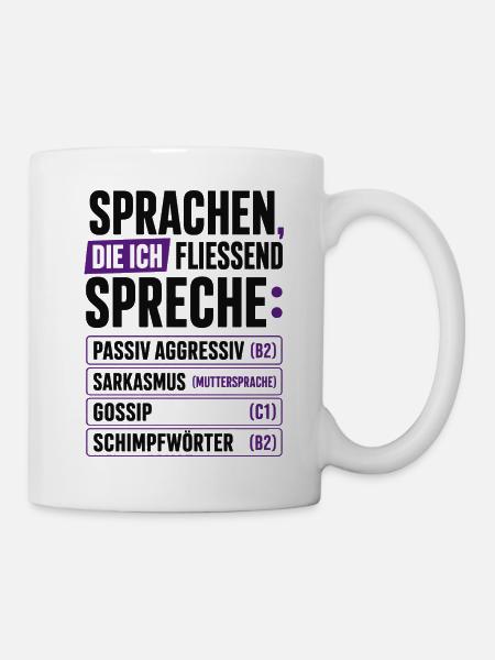 Sprachen, die ich fließend spreche - Tasse - Weiß