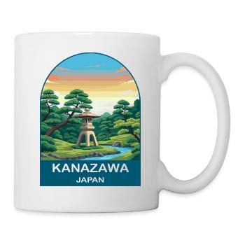 Kanazawa Japan Kenrokuen Vintage Travel Art - Mug - white - Right