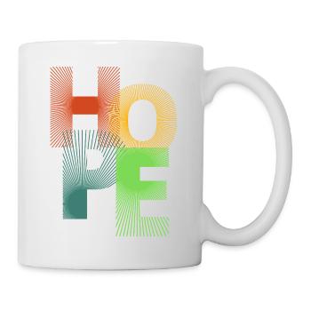 Hoffnung in farbigen Strahlen - Tasse - Weiß - Rechts