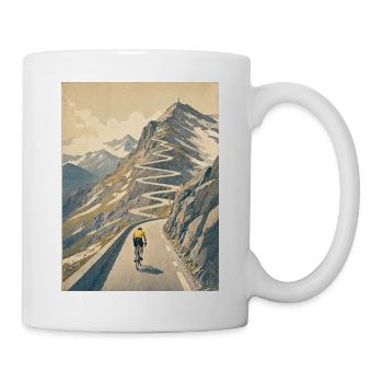 Road to the Summit — Cycling Memory - Mug - white - Right
