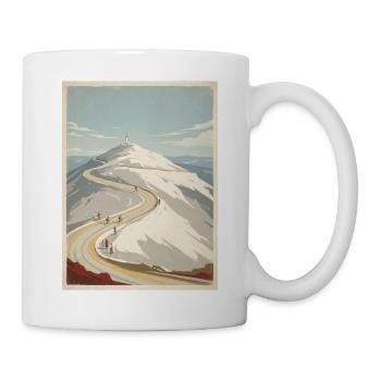 Ventoux Summit Road — Cycling Memory - Mug - white - Right