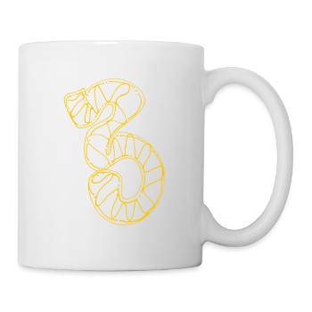 T-shirt with a 3 on it - Mug - white - Right