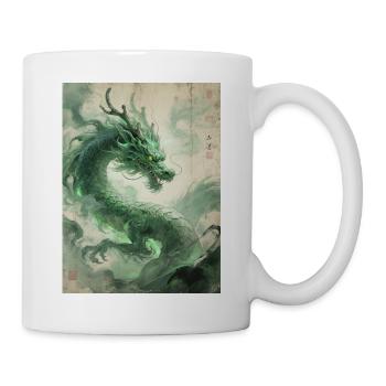 Der Aufstieg des Drachen: Qinglong – Östlicher Wohlstand - Tasse - Weiß - Rechts