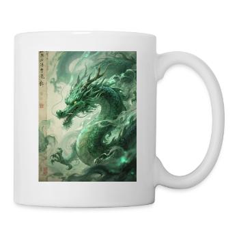 Das Totem des Frühlings: Qinglong – Vitalité Azur - Tasse - Weiß - Rechts