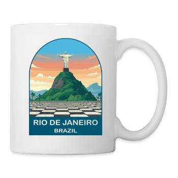 Rio de Janeiro Brazil Vintage Travel Poster - Mug - white - Right