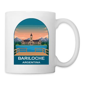 Bariloche Argentina Vintage Lake Travel Poster - Mug - white - Right