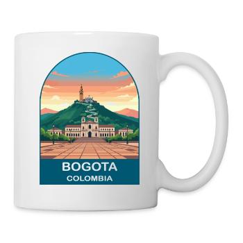 Bogota Colombia Skyline Vintage Travel Art - Mug - white - Right