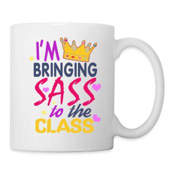 Faire entrer Sass dans la Couronne de la Classe - Mug blanc - blanc - Droite