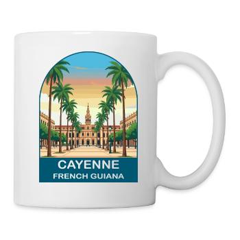 Cayenn French Guiana Vintage Travel Poster - Mug - white - Right