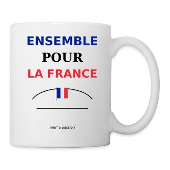 Ensemble France: Unité et Fierté - Mug blanc - blanc - Droite