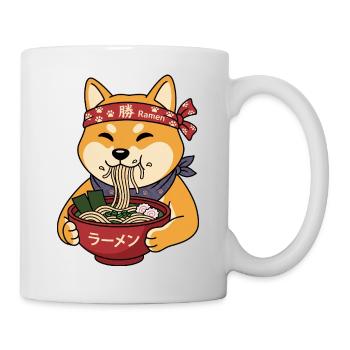 Ramen-Shiba: Japanischer Style & Nudelliebe - Tasse - Weiß - Rechts
