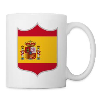 Spanien Flagge Wappen - Tasse - Weiß - Rechts