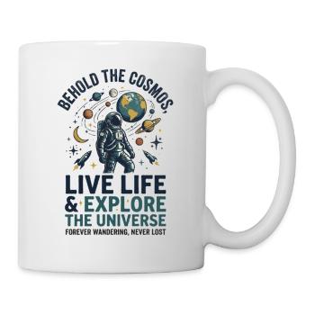 Cosmos Hero: Live Life, Explore Universe - Mug - white - Right