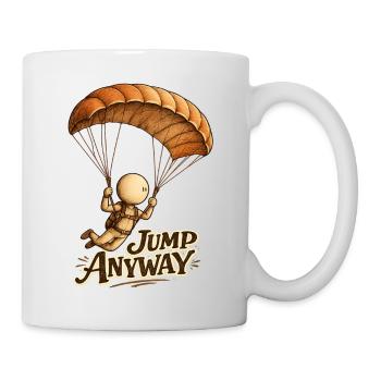 The Little Thought | Courage to jump: Jump Anyway - Mug - white - Right