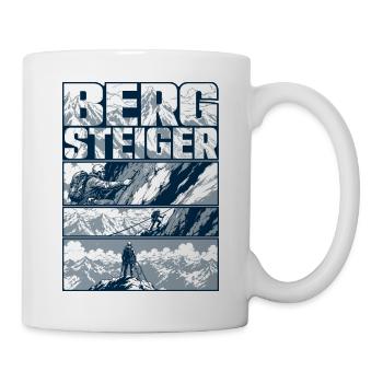 Bergsteiger Gipfelsturm Retro - Tasse - Weiß - Rechts